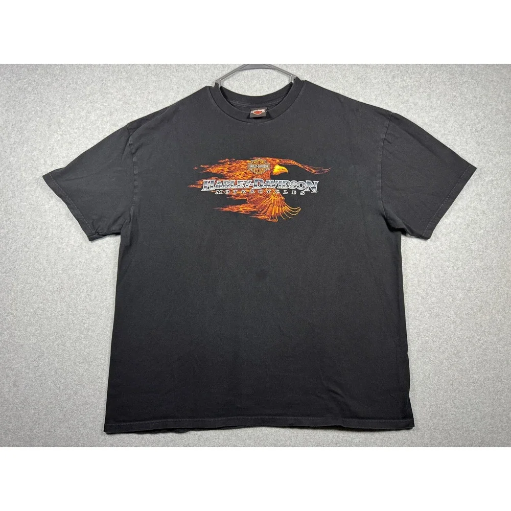 Harley Davidson T Shirt 3XL Black Cotton Eagle Bumpus Memphis TN Graphic Tee